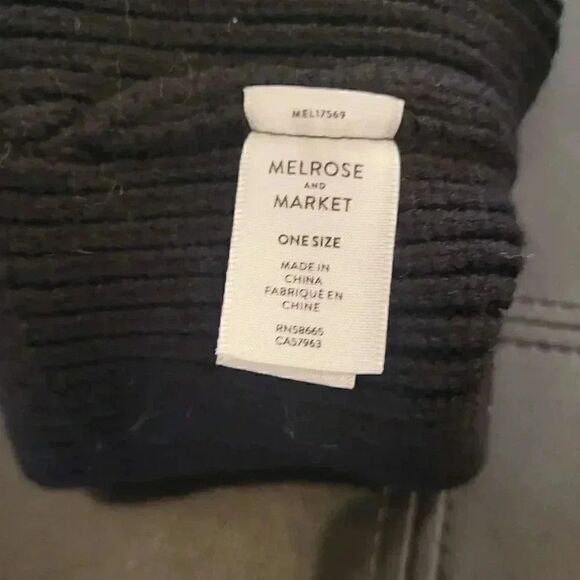 Melrose and Market Adult Unisex Black Ribbed Knit Beanie NWT NEW sz OS - Picture 6 of 6